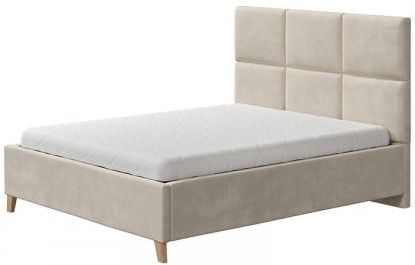 New Concept Łóżko Riff Tapicerowane 160x200 Tkanina Grupa I Z Pojemnikiem Nogi Skośna Drewniana Czarna (PS4263_95789)