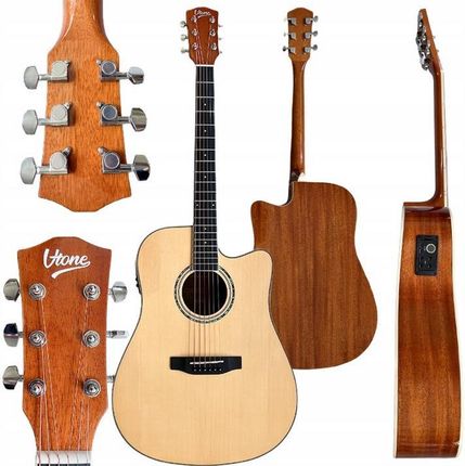 V-TONE VEAG1 CE BK gitara elektroakustyczna 4/4 dreadnought cutaway czarna - zdjęcie 6