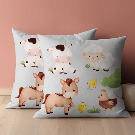 Detexpol Poszewka Na Poduszkę Maya Moo Farma 40Cm Szara - zdjęcie 2