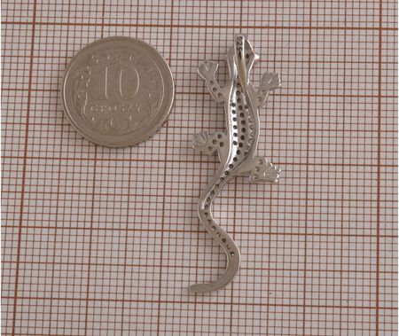 Falana Wisiorek srebrny Jaszczurka kameleon w0625 2,2g. - zdjęcie 2