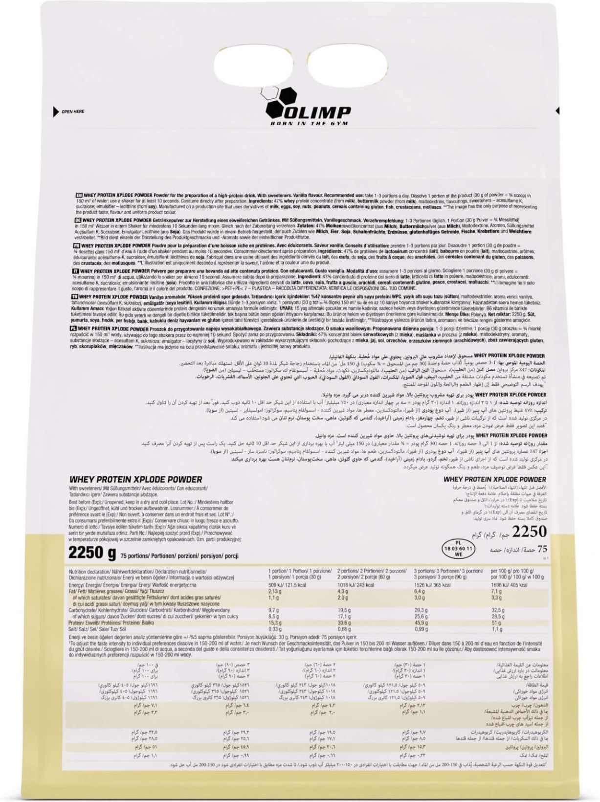 Olimp Whey Protein Xplode Powder - 2250 g o smaku waniliowym - Ceny i ...
