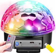 KULA PROJEKTOR DISCO DYSKOTEKOWA LED GŁOŚNIK BLUETOOTH REFLEKTOR Z PILOTEM