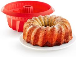 Zdjęcie Lekue - Forma do ciasta Savarin / babki silikonowa 22 cm Czerwona - Wrocław