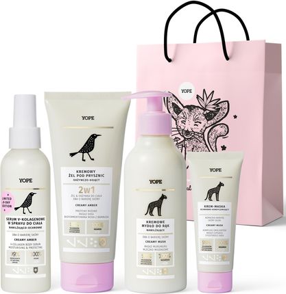 Yope Zestaw Kosmetyków Ceramy Żel Mydło Balsam Krem Do Rąk Torebka
