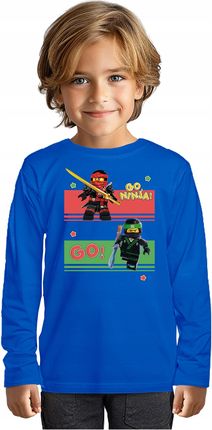 Bluzka Dziecięca Koszulka T-shirt Długi Rękaw Lego Ninjago 122-128