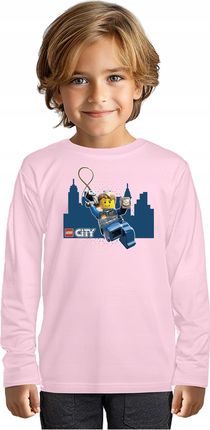 Bluzka Dziecięca Koszulka T-shirt Długi Rękaw Lego City 122-128