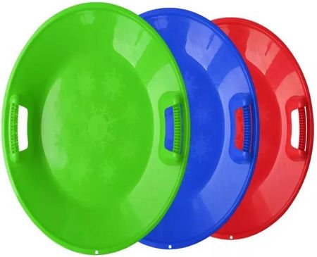 Sanki plastikowe talerz ślizg slizgacz zjazdowy na śnieg okrągłe duże 62cm - zdjęcie 3