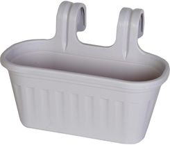 Zdjęcie Goliat Doniczka Balustradowa Dwukomorowa Szara O Wysokiej Odporności Na Warunki Atmosferyczne - Trzcianka