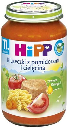 Hipp Kluseczki Z Pomidorami I Cielęciną Bio Po 11 Miesiącu 220G
