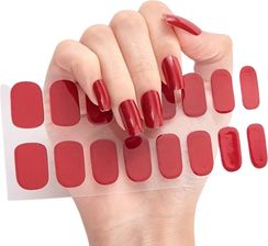 Deni Carte Naklejki Żelowe Na Paznokcie Utwardzane Uv/Led Różne Kolory Dark Red Ciemny Czerwony