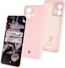 Bizon Silikonowe Etui Soft Case Do Motorola Edge 40 Neo Pudrowy Róż