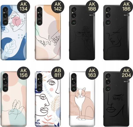 Hello Case Etui Do Sony Xperia 1 Vi Continuous Line Art Kreska Linie Obudowa - zdjęcie 2