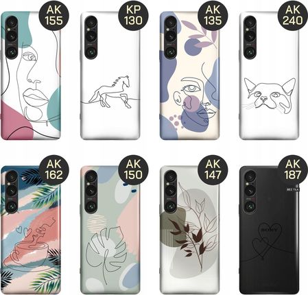 Hello Case Etui Do Sony Xperia 1 Vi Continuous Line Art Kreska Linie Obudowa - zdjęcie 4