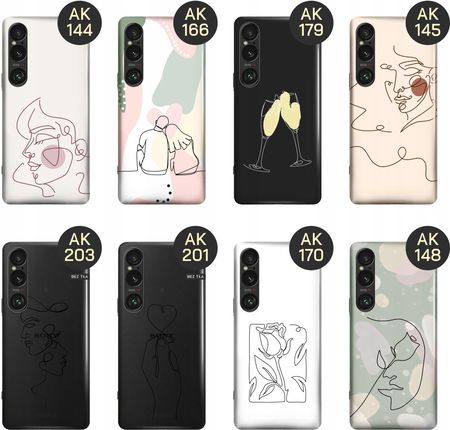 Hello Case Etui Do Sony Xperia 1 Vi Continuous Line Art Kreska Linie Obudowa - zdjęcie 3