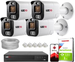 Keeyo Zestaw Do Monitoringu Ip 4X Lv-V-Ip5M25Tf-Adc 5Mpx