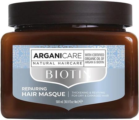 Arganicare Biotin Hair Masque Maska Z Biotyną Wzmacnia I Nawilża Włosy Przyśpiesza Wzrost Włosów 500ml