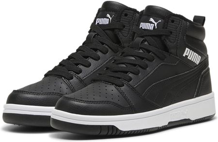Puma Młodzieżowe Sneakersy Rebound V6 Wtr Black White Białe