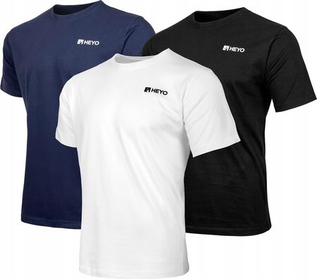 Zestaw Koszulek Heyo 3szt. Koszulka Męska T-shirt Bawełniana Casual M - zdjęcie 5