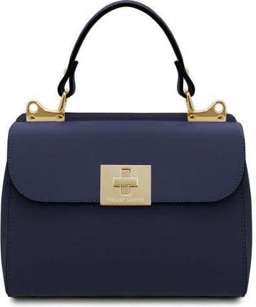 Tuscany Leather Armonia - skórzana torebka, kolor ciemny niebieski TL142286