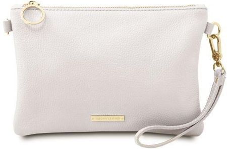 Tuscany Leather  - kopertówka z miękkiej skóry, kolor biały TL142029