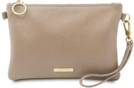Tuscany Leather  - kopertówka z miękkiej skóry, kolor jasny taupe TL142029