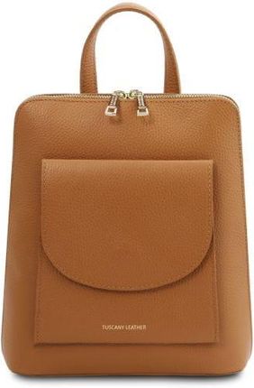 Tuscany Leather TL Bag - mały skórzany plecak dla kobiet, kolor cognac TL142092