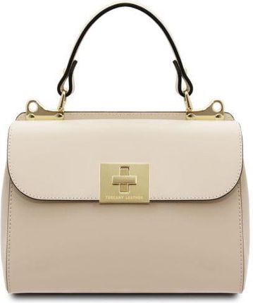 Tuscany Leather Armonia - skórzana torebka, kolor beżowy TL142286