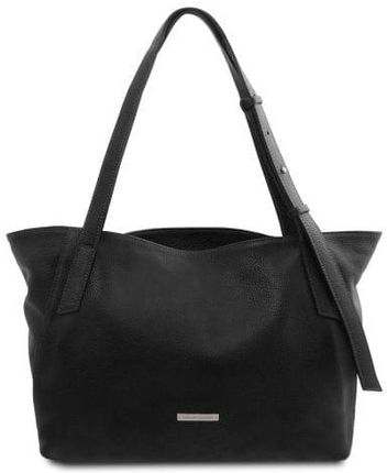Tuscany Leather TL Bag - skórzana torba z miękkiej skóry, kolor czarny TL142230
