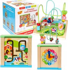 Zdjęcie Smily Play Drewniana Kostka Aktywizująca 5W1 Sorter Kształtów Przeplatanka - Mysłowice