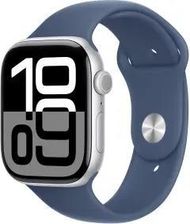 Zdjęcie Produkt z Outletu: Apple Watch Series 10 Gps 46Mm Z Aluminium Srebrny Pasek Sportowy Denim M/L - Gniewkowo