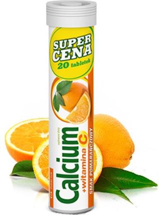 Calcium 300  +  Vitamina C pomarańczowe 20 tabl.