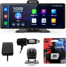 Gomedia Stacja Multimedialna Rejstrator Android Apple Carplay Dvr 4K 2 Kamery Wifi