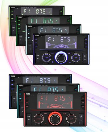 Renew Force Bluetooth 2-DIN Usb Sd MP3 Rds LCD Aux Pilot Rgb Mikrofon - zdjęcie 2
