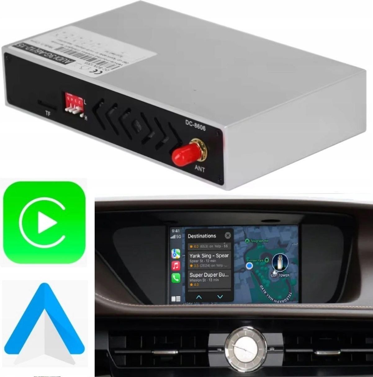 Bluetoothユニット Apple CarPlay Android Auto Amazon.co.jp: ワイヤレスApple CarplayおよびAndroid Autoと