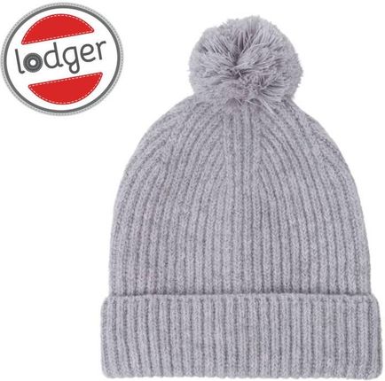 Lodger Czapeczka z wełny merino 100% szara Drizzle 6-12 m