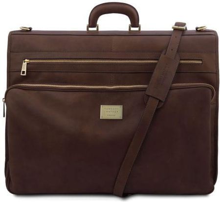 Tuscany Leather Papeete - skórzana torba podróżna do garnituru, kolor ciemny brąz TL142337