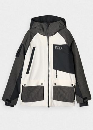 Męska kurtka snowboardowa 4F 4FWAW24TTJAM511 - szara