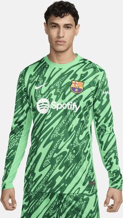 Męska koszulka piłkarska z długim rękawem Nike FC Barcelona Stadium Goalkeeper 2024/25 – replika - Zieleń