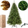 Vidaxl Sztuczna Choinka Na Zawiasach 300 Lampek Led I Bombki 270 Cm 3210177