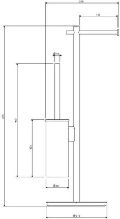 Omnires Modern Project Szczotka Toaletowa Biały Mat MP60621WM MP60810WM - zdjęcie 2