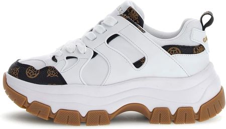 Sneakersy  damskie GUESS  BUTY D. FLFBRA FAL12 WHIBR/ BIAŁY (39, Biały)