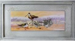 Zdjęcie Goliat Obraz Kolekcjonerski Ptaki Na Tle Morza 30X56cm - Trzcianka