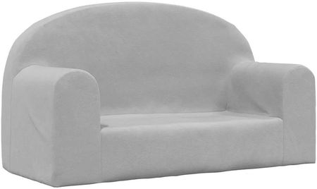 Zakito Miękka Sofa Dla Dzieci Pluszowa 84X34X45Cm Jasnoszara