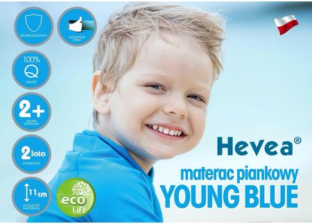 Hevea Materac Piankowy Young Blue 200X80 Natural - zdjęcie 2