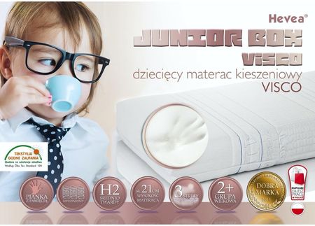 Hevea Materac Kieszeniowy Junior Box Visco 200X90 Aloe Green Power - zdjęcie 2