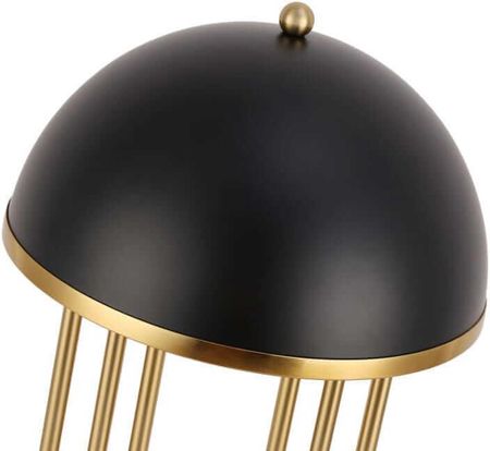 Abruzzo Bankierki Lampa Biurkowa Czarny Złoty Abrmonza - zdjęcie 2