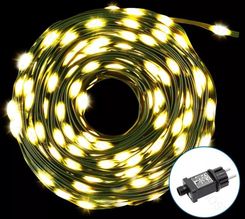 Zdjęcie Niskonapięciowe lampki choinkowe 300 led taśmowe Ciepła biel, 30 m Niskonapięciowa taśma świetlna PVC i miedź, Ciepła biel, 30 m - Marki
