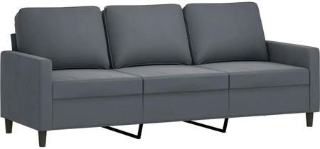 Zakito Sofa Aksamitna 3 Osobowa 198X77X80Cm Ciemnoszara (Z359210)