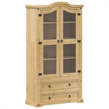 Zakito Witryna Rustykalna Corona Z Litego Drewna Sosnowego Miodowy Brąz 99X43X187Cm (Z4005682)