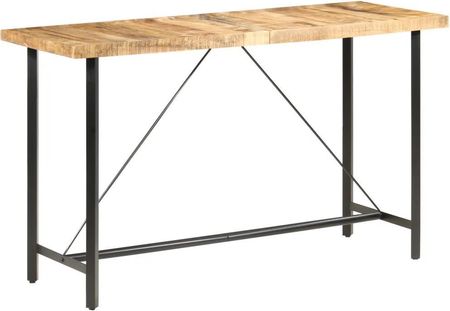 Zakito Stolik Barowy Drewniany Mango 180X70X107 Brąz Czarny (Z286613)